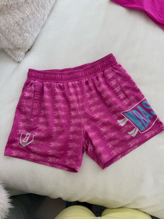 Baseball Lifestyle 101 Other - BL101 Athletic Shorts in Fuchsia with Graphic Accent